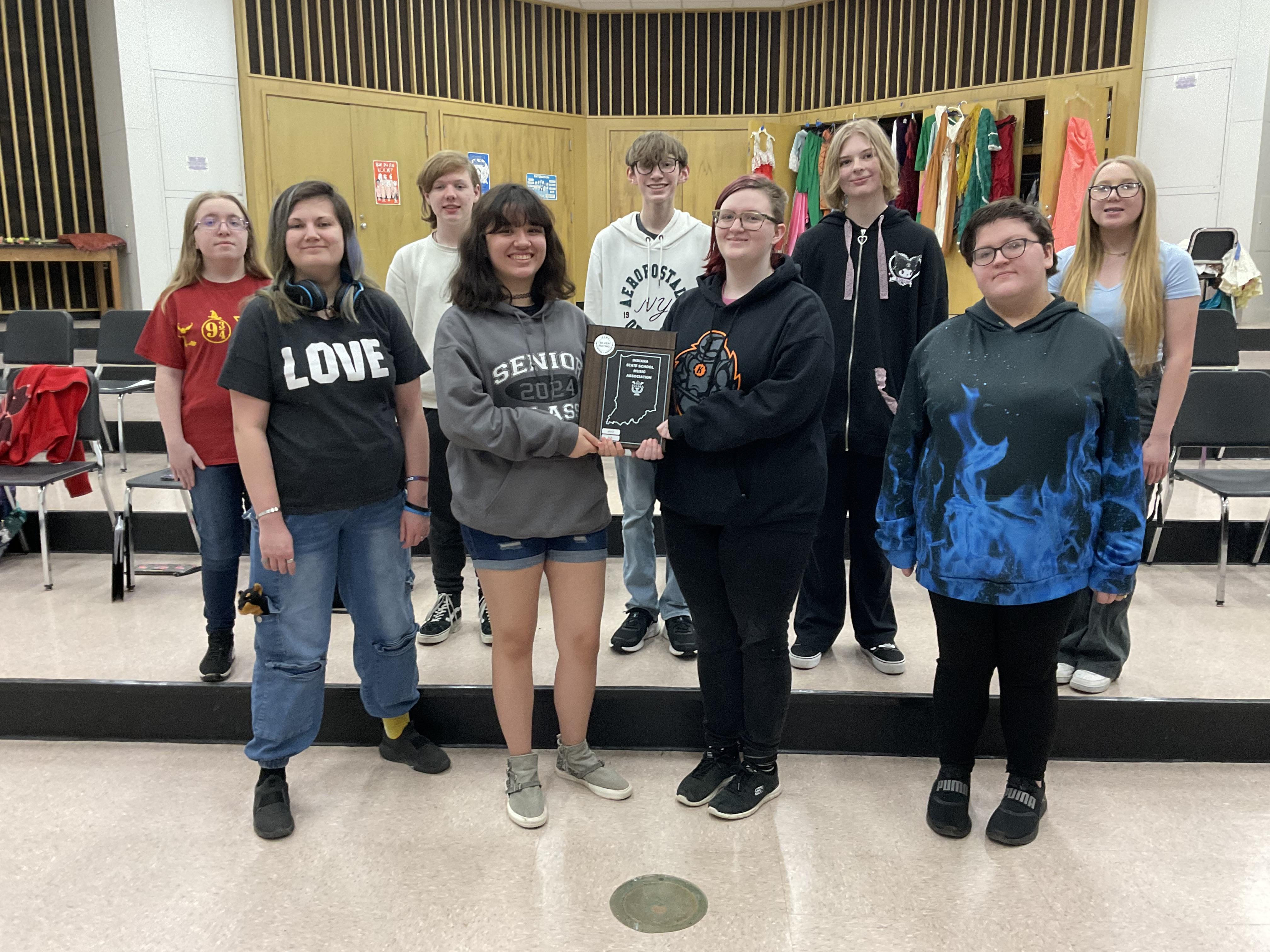 The MHS jazz choir earned a Group III Silver at the ISSMA Jazz Contest on March 2 at Western High School. 